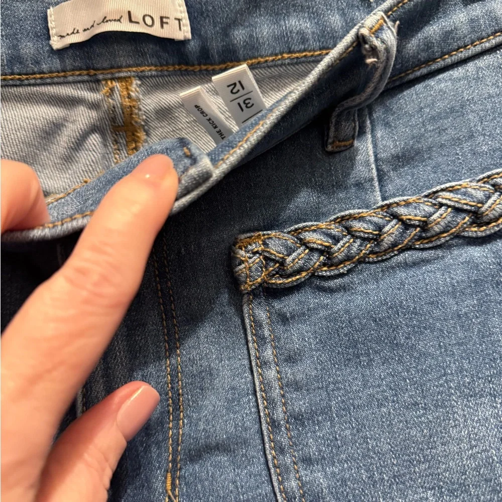 LOFT Light Blue Flare Jeans - Picture 3 of 4